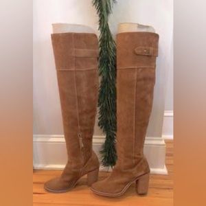 Dolce vita over the knee brown suede boots